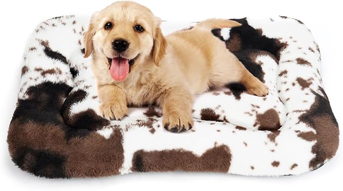 Dog Bed Crate Pad Pet Cushion Crate Mat Puppy Bed for Small Dogs Soft Fluffy Kennel Pad for Dog Crate, Anti-Slip Comfy