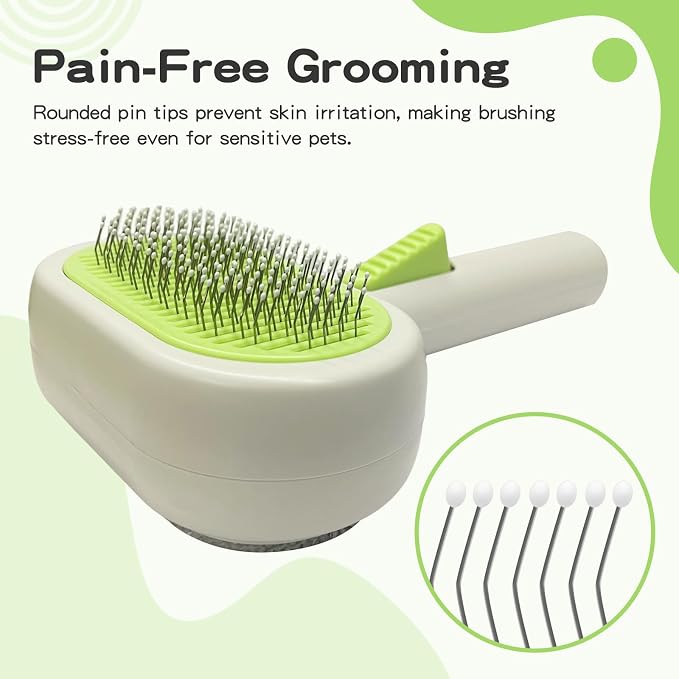 Double Sided Pet Grooming Brush for Dogs and Cats - Gentle Deshedding Tool for Long/Short Hair, Massage & Hair Removal - Indoor Grooming, Outdoor Use & Travel Friendly