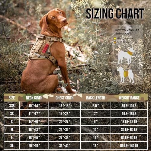 OneTigris Tactical Dog Harness with Handle No-Pull Adjustable for Small Dog