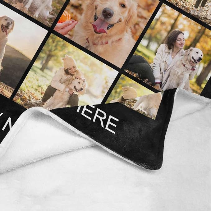 Artsadd Pet Memorial Gifts for Dogs Cats-Personalized Blanket with Photos and Text-in Loving Memory Gifts for Loved Ones Lost-Custom Remembrance Gifts Blankets for Pets Lover