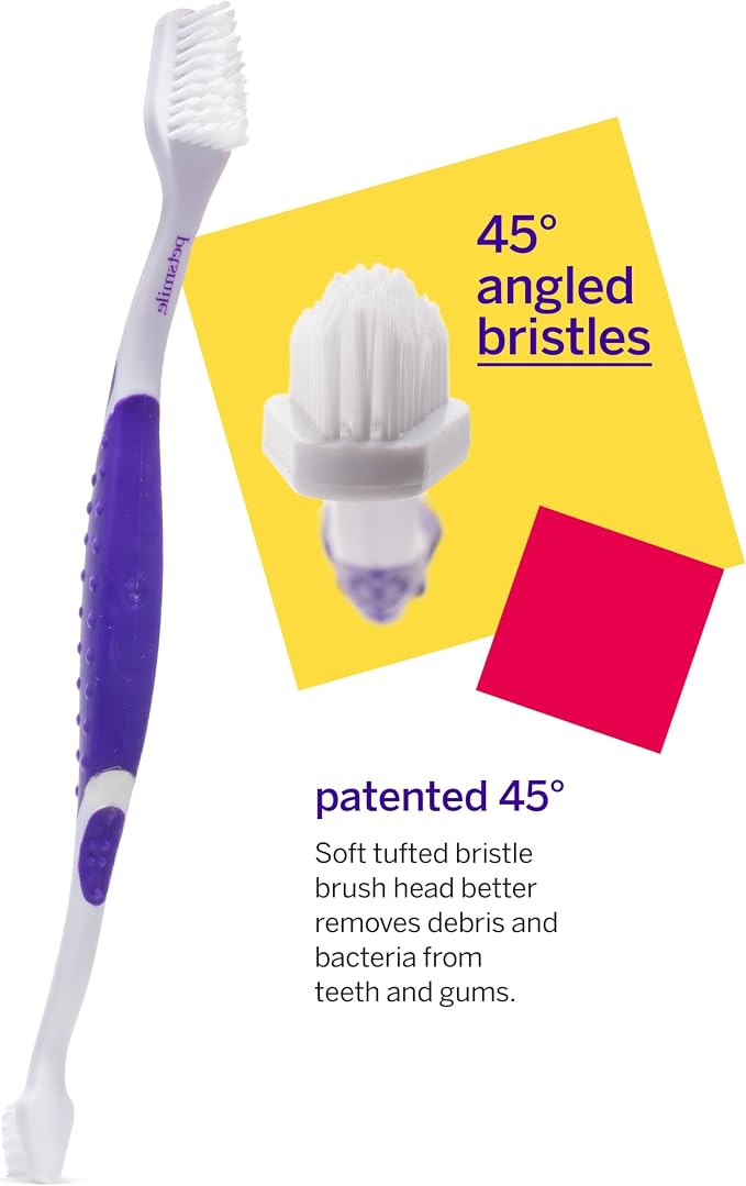 Petsmile Professional Pet Teeth Brushing Kit for Cats & Dogs - VOHC Accepted Toothpaste & Patented Toothbrush - Proven to Control Plaque & Tartar Calprox Formula (Say Cheese, 4.2 Oz)
