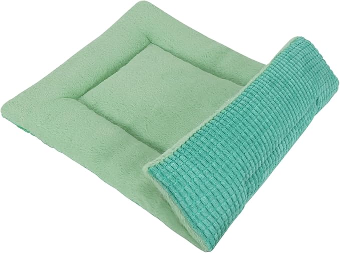 Reversible Dog Bed Mat with Plush and Corn Velvet,Soft Warm Pet Cushion, Dual Purpose Washable Sleeping Mattress Bed for Small Medium Large Dog and Cat XB004 (30"x20", Teal)