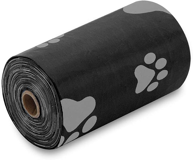 Best Pet Supplies Dog Poop Bags for Waste Refuse Cleanup, Doggy Roll Replacements for Outdoor Puppy Walking and Travel, Leak Proof and Tear Resistant, Thick Plastic - Black, 360 Bags (BDP-360T)