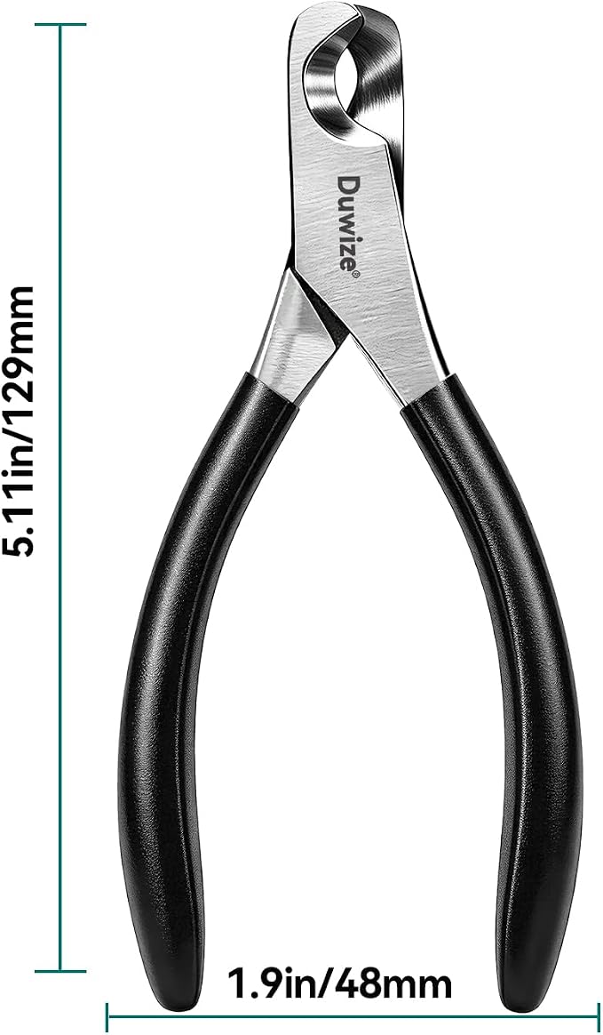 Dog Nail Clippers - All-Steel Material, Large Opening, New Non-Slip Rubberized Handle, Built-in Spring, No Fur Pinch, Professional Pet Nail Trimmers for Small to Medium Dogs and Cats (Black)