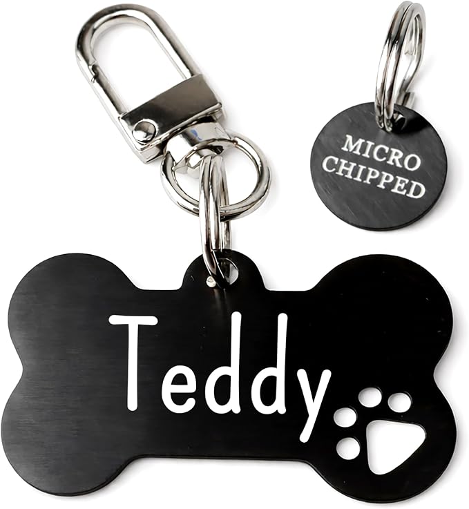 Ultra Joys Dog Tags Personalized for Pets - Hollow Paw Custom Pet ID Tag - Engraved Dog Tag for Large Dogs - Custom Your Own