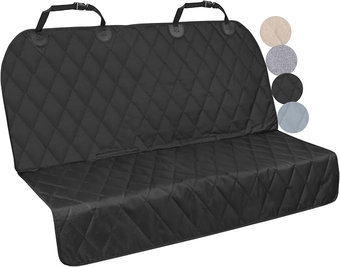 VIVAGLORY Dog Seat Cover Pet Seat Protector, Standard, Black | Backseat Cover for Car Suv & Truck, Back Rear Backseat Bench Protector