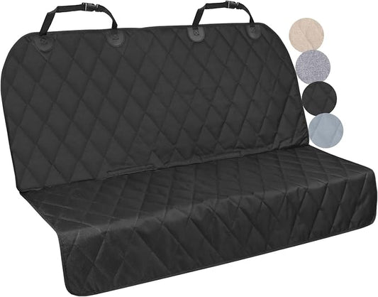 VIVAGLORY Dog Seat Cover Pet Seat Protector, Large, Black | Backseat Cover for Car Suv & Truck, Back Rear Backseat Bench Protector