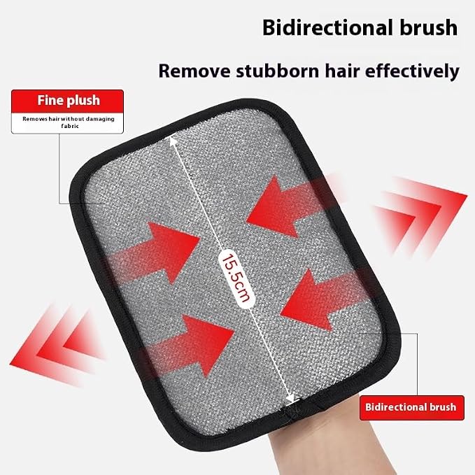 3-PCS Pet Grooming Set – 255-Tip Deshedding Gloves for Dogs & Cats, Gentle Massage Mitt & Hair Remover Brush (Left & Right Hand) + Electrostatic Pet Hair Remover Glove for Furniture & Clothes