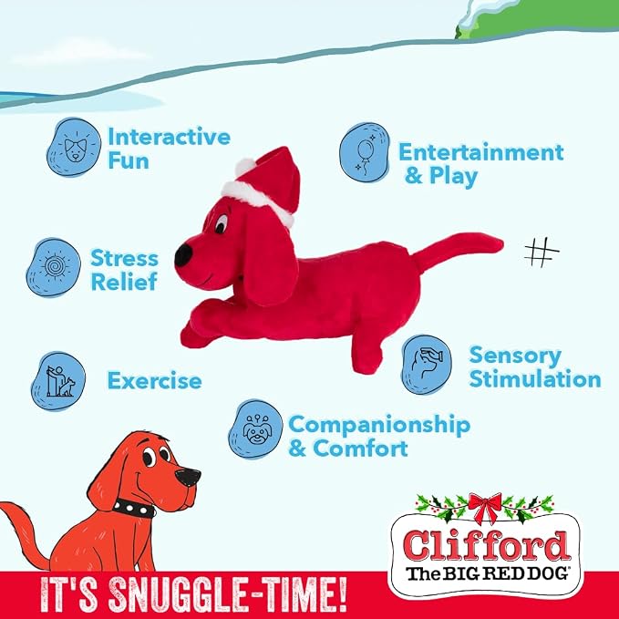 Dog Toy – Plush Squeaky Dog Toys for Large Breeds, Crinkle Stuffed Animal for Puppies, Toys to Keep Them Busy, Cute Indoor Chew for Medium and Small Dogs. Holiday Edition