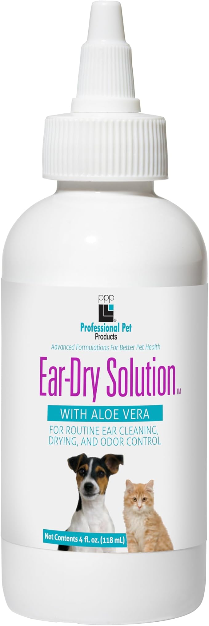 Professional Pet Products Dog Ear Dry Solution - Dries & Cleans Dog Ears - 4 fl oz