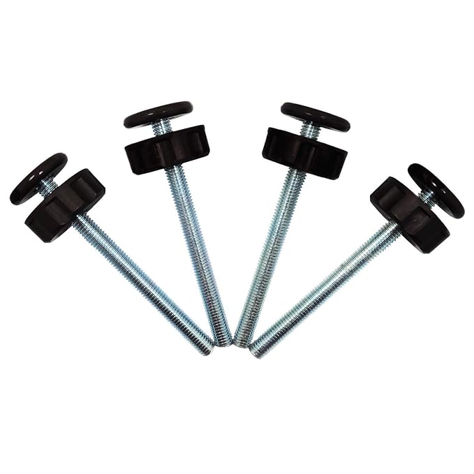 Extra Long M10 (10mm) Spindle Rods for Pressure Mounted Baby and Pet Safety Gates 4 Pack Replacement Set (10mm, Black)