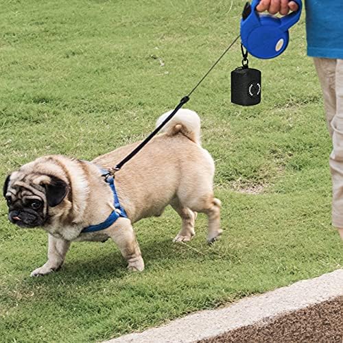 Petmolico Dog Poop Bag Holder Dispenser 2 Pack, Black