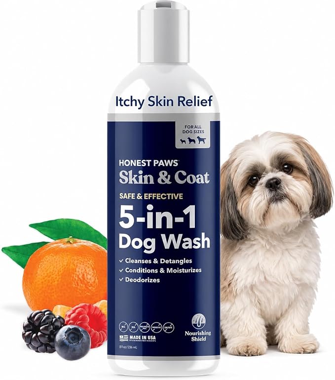 Dog Shampoo and Conditioner, Puppy Shampoo, Itchy Skin Relief, Small Dogs | Sensitive Skin Dog Wash, Anti-Itch Puppy Wash for Small Dogs, Puppy Shampoo and Conditioner, Natural Dog Body Wash