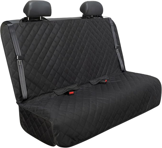 VIEWPETS Bench Car Seat Cover Protector - Waterproof, Heavy-Duty and Nonslip Pet Car Seat Cover for Dogs with Universal Size Fits for Vehicles, Trucks & SUVs(Black)
