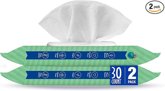 earthbath, Dog Ear Wipes - Gentle Dog Ear Cleaner, Best Pet Wipes for Dogs & Cats, Made in USA, Cruelty-Free Dog Wipes, Keep Your Pet's Ears Naturally Clear & Infection Free - 30 Count (2 Pack)