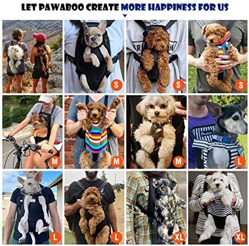 Pawaboo Dog Backpack Carrier, Front Chest Carrier for Small Dogs