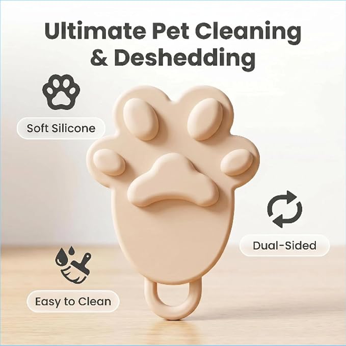 Silicone Pet Grooming Brush, Pet Bath Brush with Shampoo Dispenser, Massage Brush for Cats and Dogs, 2-Pack