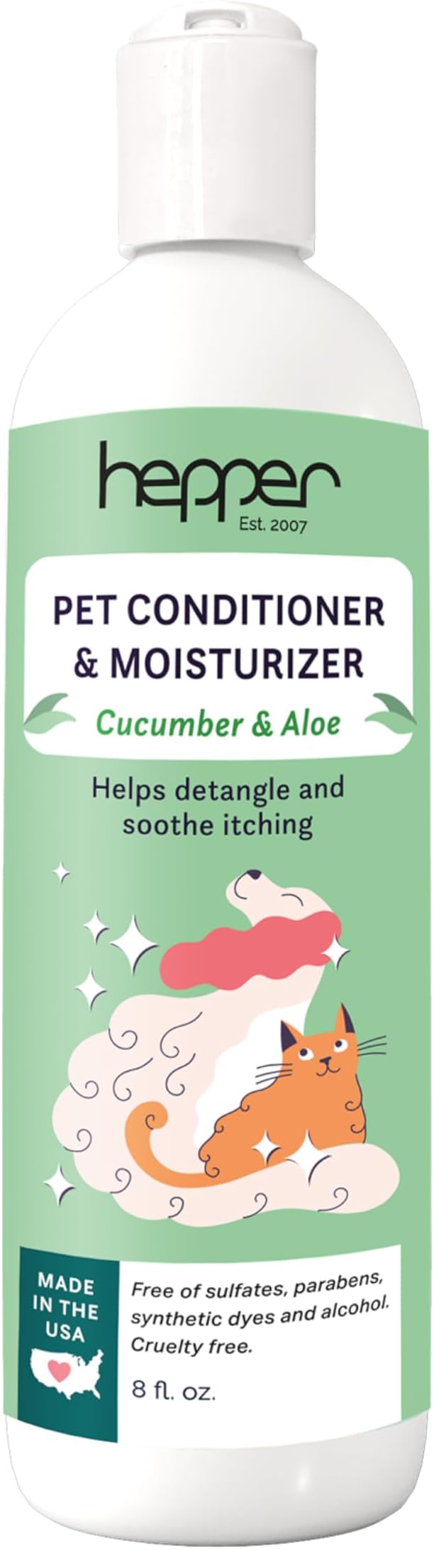 Hepper Pet Conditioner and Moisturizer - Cucumber & Aloe - 8oz