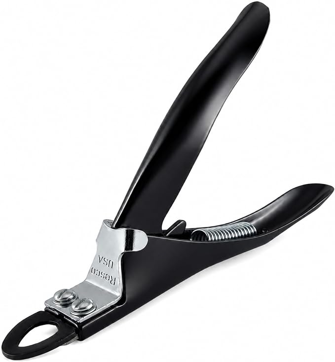 Dog Nail Clippers for All Pet Sizes- Professional USA-Made Guillotine Trimmer - Heavy Duty Steel, Black