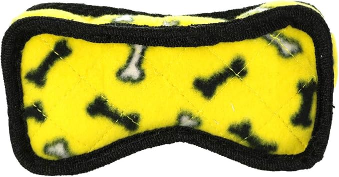 TUFFY - World's Tuffest Soft Dog Toy - Junior Bone -Squeakers -Multiple Layers. Made Durable, Strong & Tough.Interactive Play(Tug, Toss & Fetch). Machine Washable & Floats (Yelllow Bone, Bone2 2 Pack)