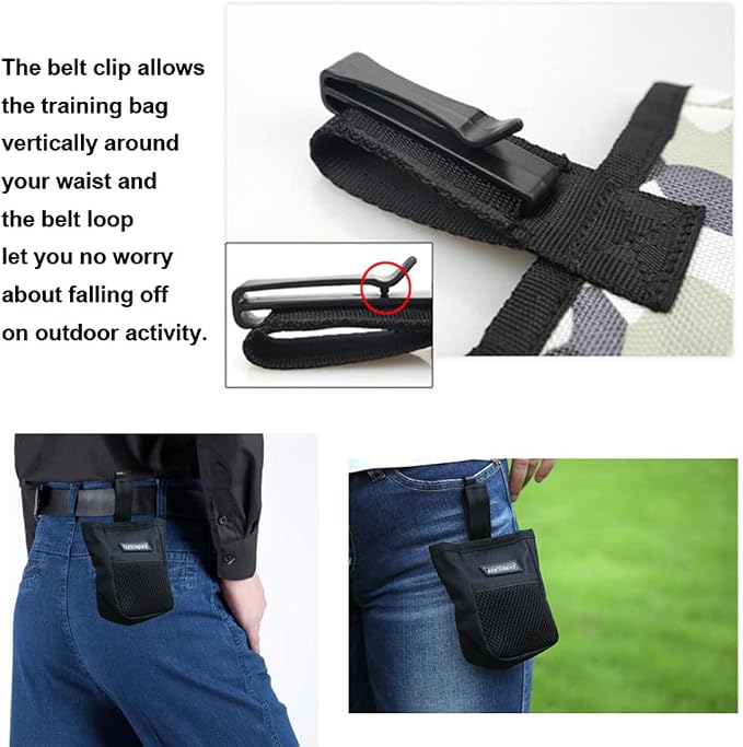 leconpet Dog Treat Pouch Portable Treat Pouch for Dog Training Easily Carries Perfect Food Snack Storage Holder for Puppy Training and Walking (Black)