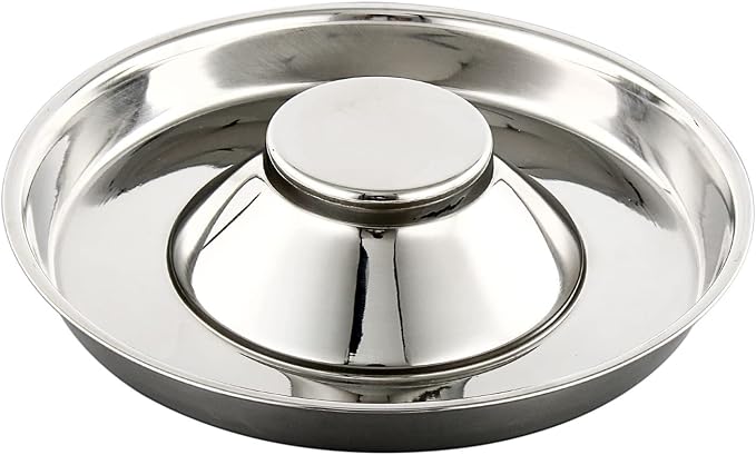 Stainless Steel Pet Bowl for Puppy and Cat, Dog Food and Water Feeding Bowl, Puppies and Kittens Weaning Bowls, Multiple Dogs and Cats Eat and Drink Together (1PC, L)