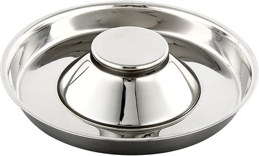 Stainless Steel Pet Bowl for Puppy and Cat, Dog Food and Water Feeding Bowl, Puppies and Kittens Weaning Bowls, Multiple Dogs and Cats Eat and Drink Together (1PC, L)