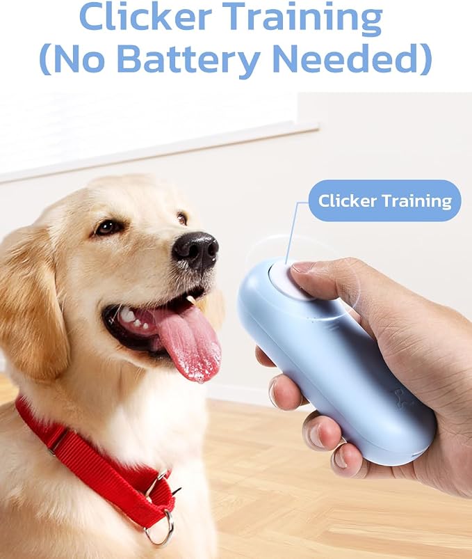 Clink Design Dog Training Clicker & Dog Clicker with Treat Storage, Blue | Clicker Dog Trainer, Compact Dog Clicker for Puppy Training or Cat Clicker, 2.36 oz
