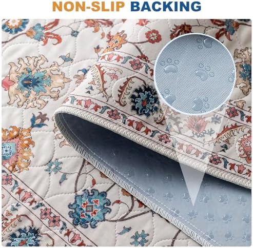 Non-Slip Washable Pee Pads for Dogs, 2 Pack Super Absorbent and Leak-Proof Reusable Puppy Pads, Pet Training Pads Protect Against Urine Leakage, Soft, Quick-Dry(36x41In)
