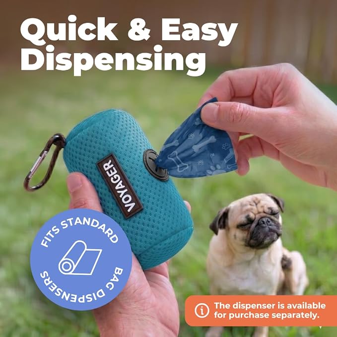 Best Pet Supplies Dog Poop Bags for Waste Refuse Cleanup, Doggy Roll Replacements for Outdoor Puppy Walking and Travel, Leak Proof and Tear Resistant, Thick Plastic - Loyal Blue, 150 Bags