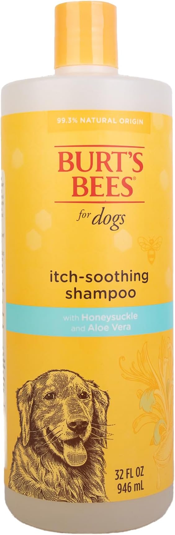 BURT'S BEES FOR PETS Itch Soothing Dog Shampoo, Honeysuckle, 32 Fl Oz | 95 percent natural origin formula, relieves itchy skin, gentle daily cleansing, for all dog breeds