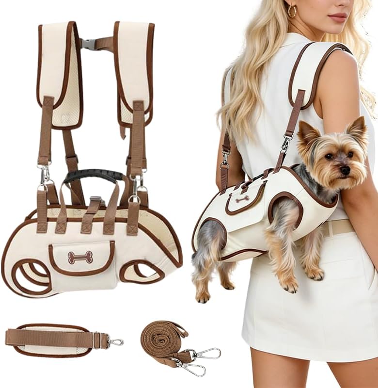 Dog Backpacks Carrier for Full Body Pet Lift Harness Shoulder Sling