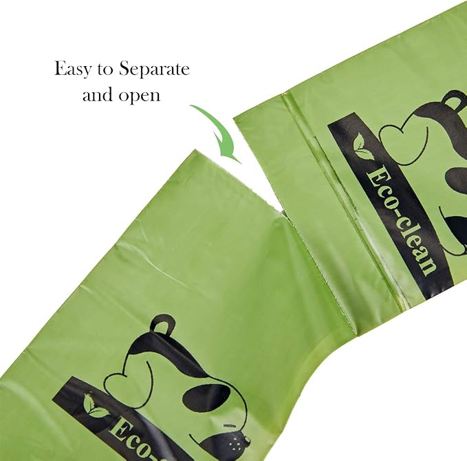 ECO-CLEAN Poop Bags Biodegradable, 16 Rolls/240 Bags, Dog Waste Bags, Unscented, Leak-Proof, Easy Tear- Off
