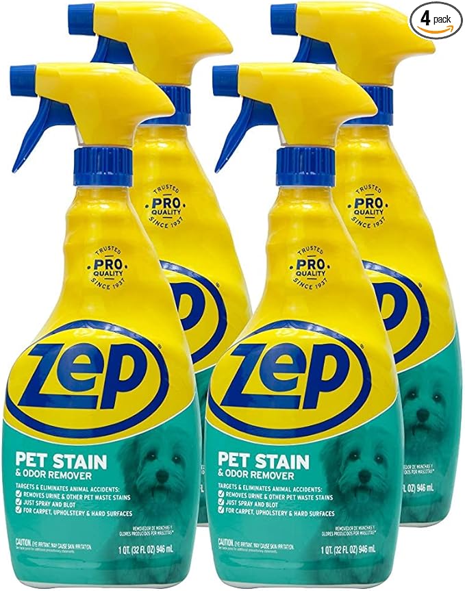 Zep Pet Stain and Odor Remover - 32 oz (Cases of 4)