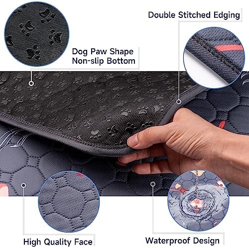 Sunheir Washable Pee Pads for Dogs, Reusable Dog Pads Extra Large Non-Slip Dog Pee Pads, Waterproof & Extra-Absorbent Pet Training Pads for Puppy Playpen, Whelping Box, Potty Training, Grey, 72"x 72"