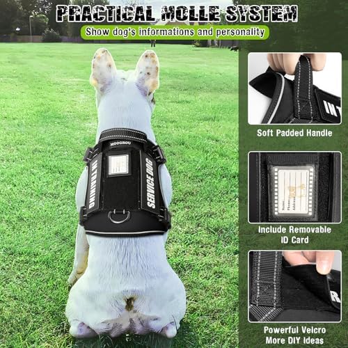 Tactical Dog Harness and Leash Set Small Sized Dog+10 Dog Patches