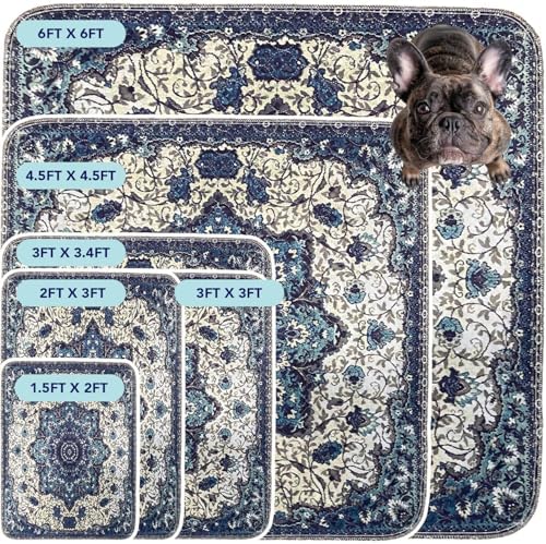 PUPIBOO Washable Pee Pads for Dogs and Cats - Super Absorbent Reusable Puppy Training Pads - 100% Waterproof, Leak-Proof & Non-Slip Whelping Pads for Pet Housebreaking (Pack of 2)