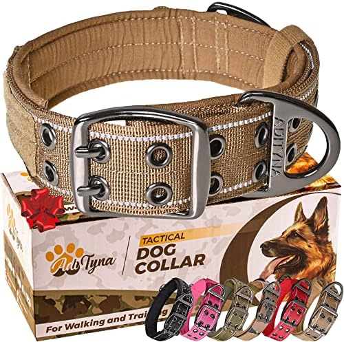 ADITYNA Heavy Duty Dog Collar for Medium Dogs with Traffic Handle