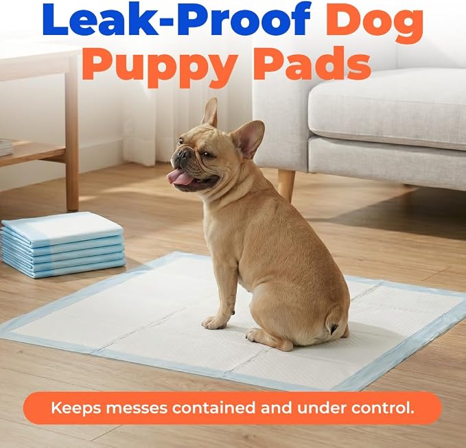 Best Pet Supplies Puppy Pads (22.5 x 22 Inches) - Disposable, Dog Training Potty, Super Absorbent Baby Blue Puppy Pee Pads for Dogs (300 Count)