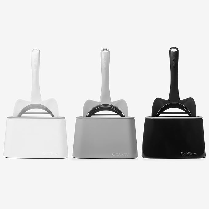 CatGuru Premium Cat Litter Scoop Holder – Heavy-Duty Scooper Storage Caddy, Scoop Stand for Kitty Litter Box, Fits Most Cat Litter Scoops (Gray)