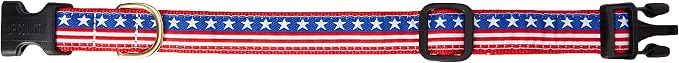 Up Country Stars and Stripes Pattern (Stars and Stripes Collar, X-Small (6 to 12 inches) 5/8 inch Narrow Width)