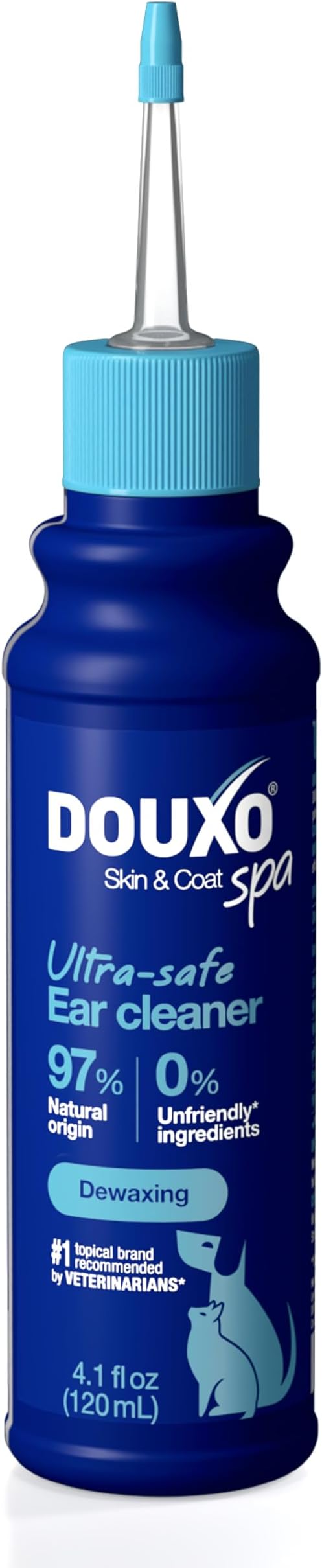 DOUXO SPA Dog & Cat Ear Cleaner, 4.1 fl oz | Safely Cleans and Dewaxes the Ear, Skin-Friendly Formula