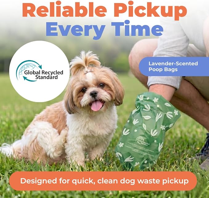 Best Pet Supplies Dog Poop Bags for Waste Refuse Cleanup, Doggy Roll Replacements for Outdoor Puppy Walking and Travel, Leak Proof and Tear Resistant, Thick Plastic - Green (Scented), 150 Bags