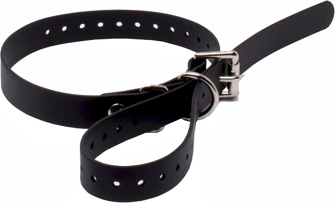 Educator Biothane Dog Collar, Waterproof, Odorproof, Metal Buckle and D Ring, Adjustable for Custom Fit, Cool and Comfortable, for Small, Medium, or Large Dogs, 3/4-Inch, Black