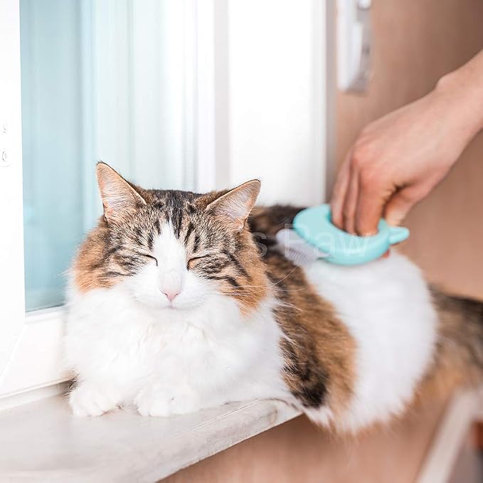 Leo's Paw The Original Pet Hair Removal Massaging Shell Comb | Soft Deshedding Brush Grooming and Shedding Matted Fur Remover Dematting tool for Long and Short Hair Cat Dog Puppy Bunny