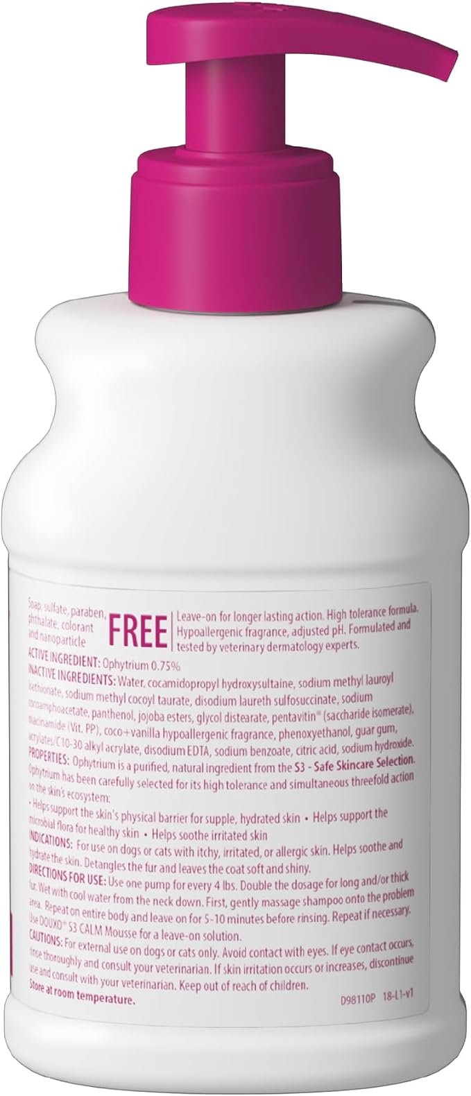 Douxo S3 Calm Dog Shampoo for Itchy Skin Relief, Dog Shampoo for Allergies and Itching, Soothes Itchy, Irritated or Allergic Skin For Dogs and Cats, 6.7 fl oz | Dog Shampoo for Allergies and Itching, Soothes Itchy, Irritated or Allergic Skin For Dogs a...