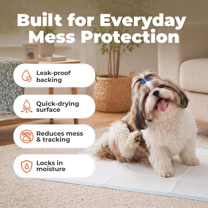 Best Pet Supplies Puppy Pads (22.5 x 22 Inches) - Disposable, Dog Training Potty, Super Absorbent Baby Blue Puppy Pee Pads for Dogs (300 Count)