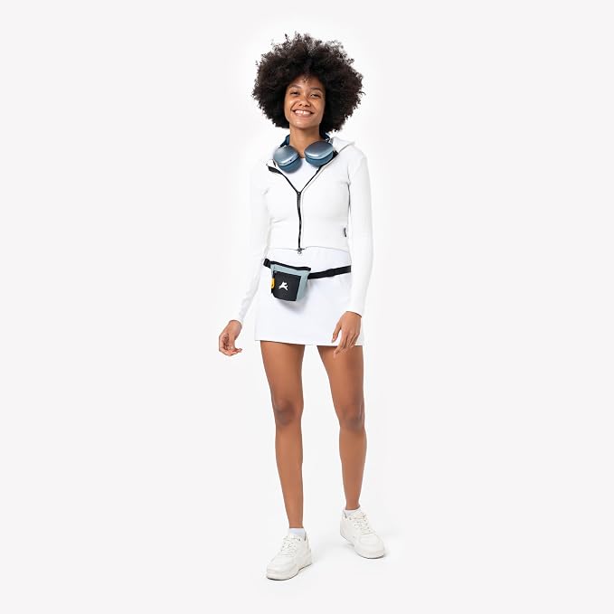 Goodie Treat Bag, Dog Treat Training Pouch | Magnetic Closure | 3 Ways to Wear | Hands-Free Waist Belt | Water-Resistant Recycled Vegan Fabric (St. Lucia)