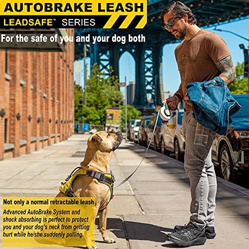 Fida AutoBrake Heavy Duty Retractable Dog Leash, 16 ft, for Strong Pullers