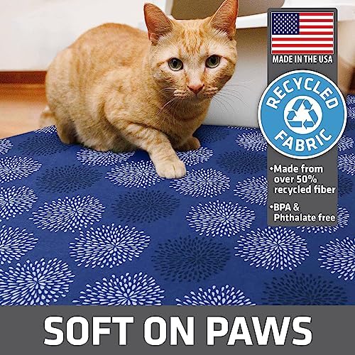 Drymate Cat Litter Box Mat, Litter Trapping Mat, Dark Blue, 20x28